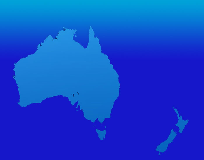 Australia and New Zealand Map